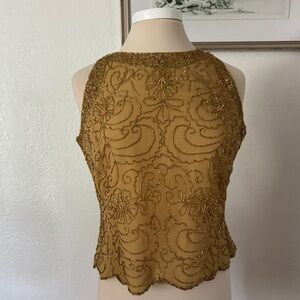 Vintage gold beaded top